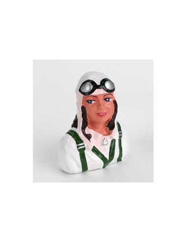 Pilote 1/9 femme avec casque et lunette Hangar9