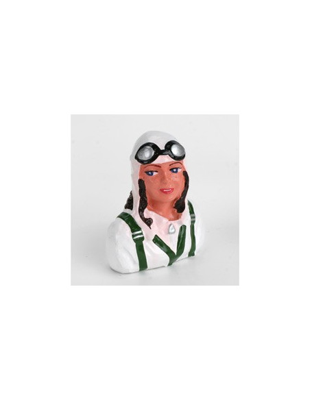 Pilote 1/9 femme avec casque et lunette Hangar9