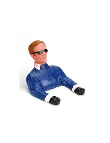 Pilote avec lunettes de soleil  buste bleu et bras Hangar9