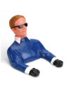 Pilote avec lunettes de soleil  buste bleu et bras Hangar9