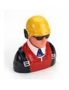 Pilote civil 1/7 avec casque ecouteur lunettes de soleil hangar9