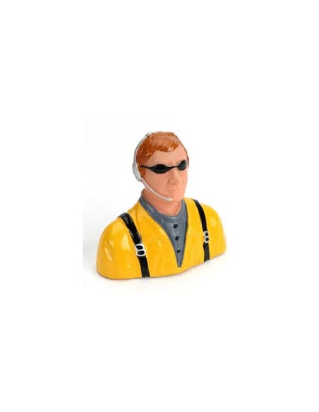 Pilote civil 1/7 avec casque micro et lunettes Hangar9