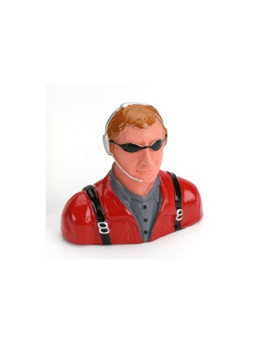 Pilote civil 1/7 avec casque micro et lunettes Hangar9