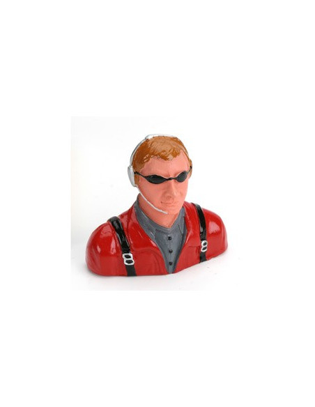 Pilote civil 1/7 avec casque micro et lunettes Hangar9