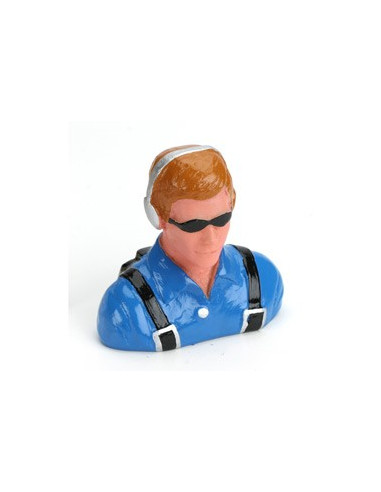 Pilote Civile 1/6  avec casque et lunettes de soleil