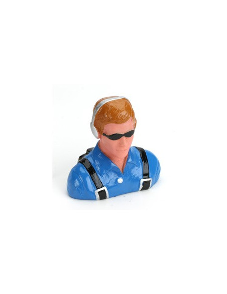 Pilote Civile 1/6  avec casque et lunettes de soleil