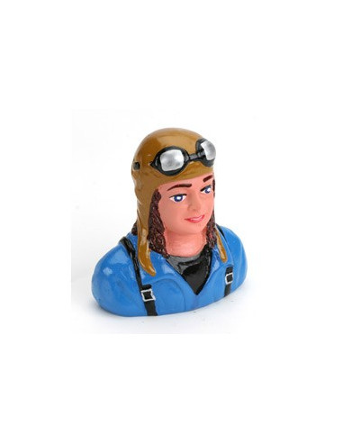 Pilote 1/6 "Linda" avec casque et lunettes