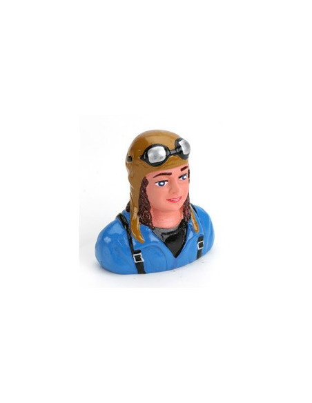 Pilote 1/6 "Linda" avec casque et lunettes