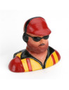 Pilote 1/6 avec barbe casquette écouteurs et lunettes