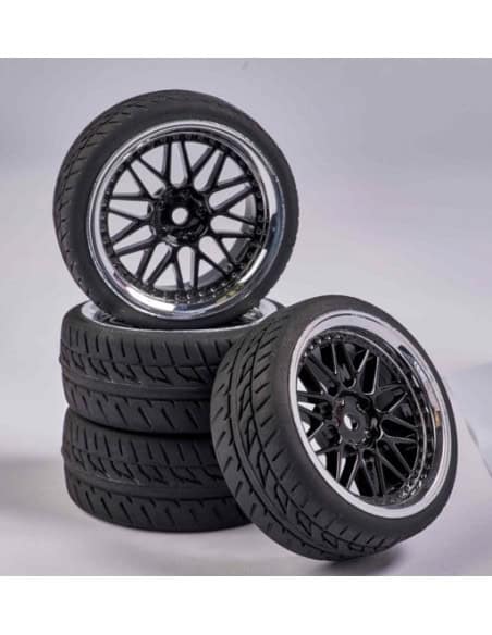 4 roues complète Style Y  1/10eme Hexa 12mm