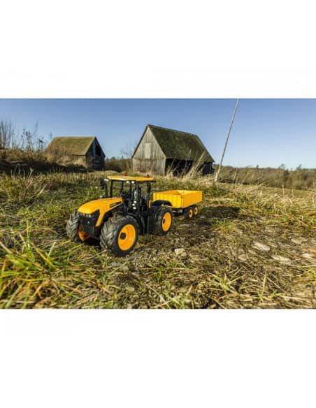 Tracteur JCB + remorque 1/16 ème radiocommandé RTR