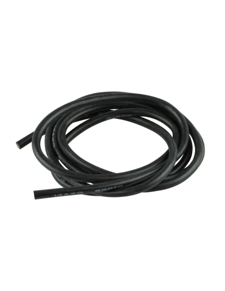 Câble silicone 2,5mm² x 1.000mm noir