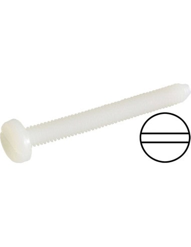 Vis Nylon M4X40 (X10) tête fendue