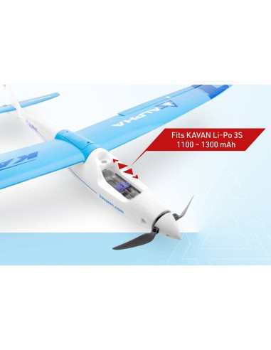 Planeur Alpha 1500 V2 Bleu PNP