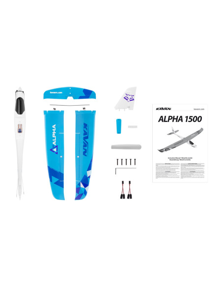 Planeur Alpha 1500 V2 Bleu PNP