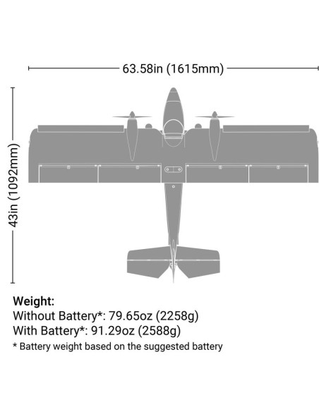 Achat nouveau Twin Timber E-flite double moteur référence EFL23850 ou EFL23875