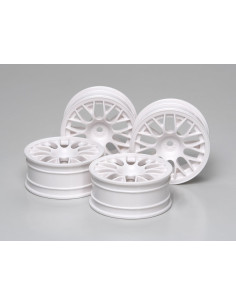 Jante 24mm blanche (x4)  Type BBS Tamiya 53468
