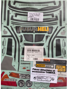 Planche autocollant Mitsubichi Lancer Evo 58713 Tamiya...