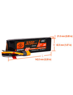 Batterie lipo 3200 mAh 3S 30C G2 prise IC3