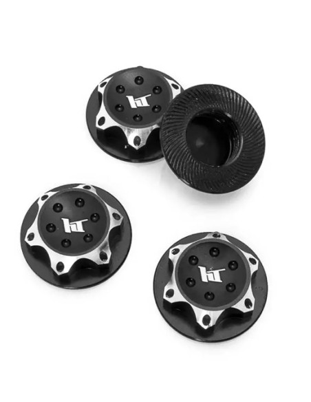 Hobbytech Ecrou borgne 17mm noir pour roues (x4) HTR