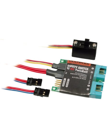 Achetez votre 85009 SAFETY-SWITCH 12HV TwinBatt  Multiplex  chez Futurheli.com votre magasin modelisme dans le 74