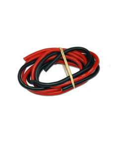 Fil silicone AWG9 - 6.63² rouge+noir  2x1m