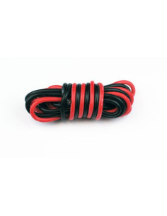 Fils silicone 0,81 mm2 1M rouge + 1M Noir