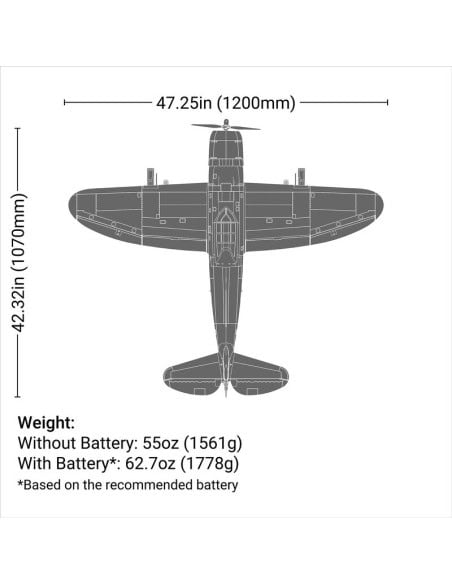 E-flite Warbird P47 Razorback 1,2 BNF Basic / PNP