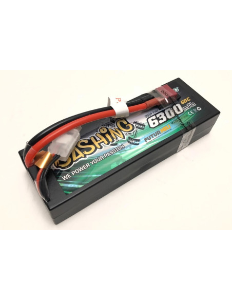 Batterie lipo 6000 mAh 2S 7,4v 50C prise Dean Gens ace Bashing