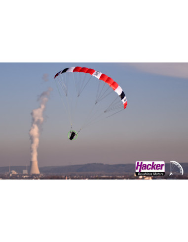 Parapente RC motorisé rouge 1,5m ARF Hacker