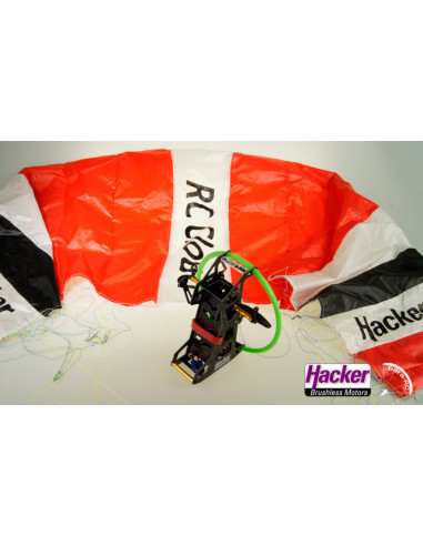 Parapente RC motorisé rouge 1,5m ARF Hacker