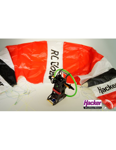 Parapente RC motorisé rouge 1,5m ARF Hacker