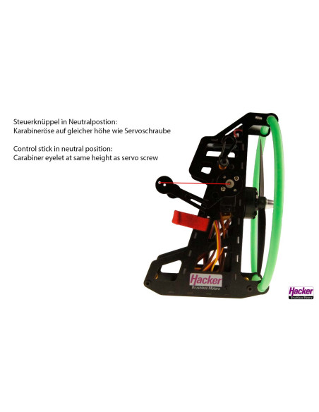 Parapente RC motorisé rouge 1,5m ARF Hacker