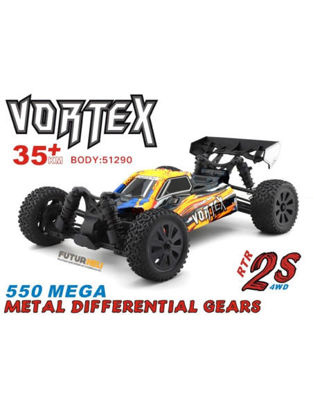 Buggy Vortex 1/10 ème +  Radio Orange ou vert