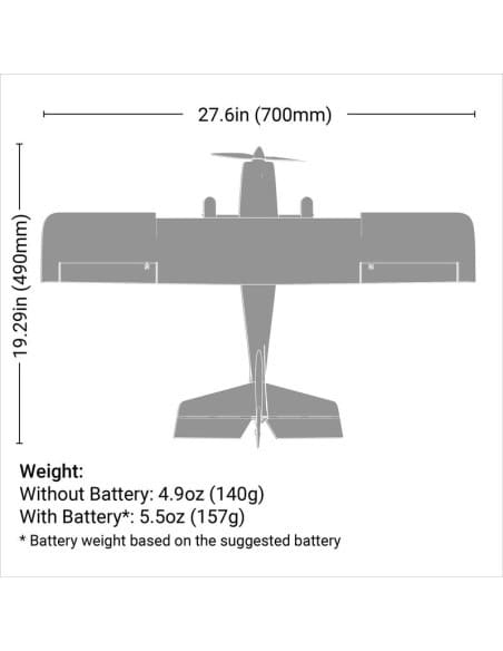 Apprentice Stol S 700mm RTF + Safe + Simulateur version essai