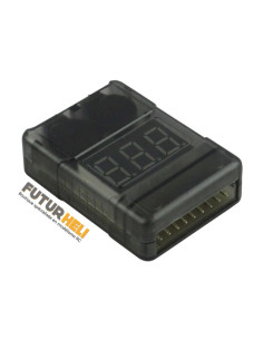 Testeur lipo 1 à 8s +buzzer localisation modèle