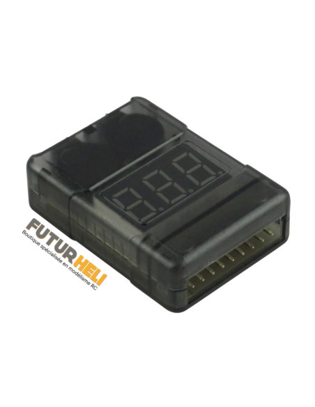 Testeur lipo 1 à 8s +buzzer localisation modèle