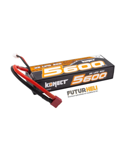 Batterie lipo 5600 Mah 2S 60C prise T Konect