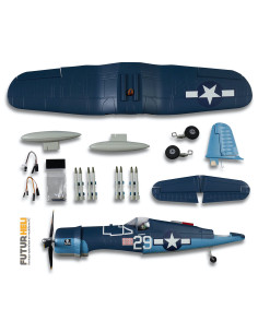 F4U Corsair 750mm Bleu PNP Derbee DB001PB 2