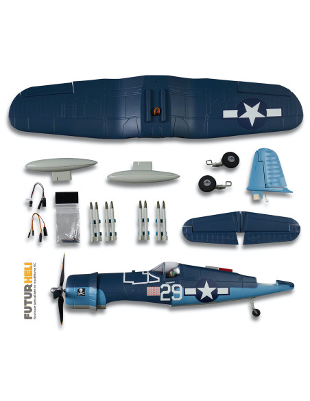 F4U Corsair 750mm Bleu PNP Derbee DB001PB