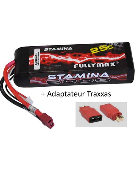 Batterie lipo 5000 Mah 3S 11,1v  dean +Traxxas