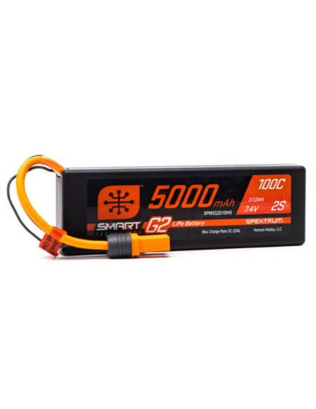 Batterie lipo 5000 mAh 2S G2 100c HardCase Prise IC5