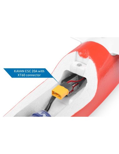 Kavan Falke 1800mm PNP rouge +Mot+Serv+Esc