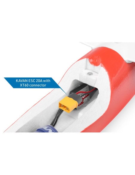 Kavan Falke 1800mm PNP rouge +Mot+Serv+Esc