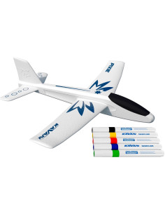 STSEEACE Avion RC, Avion télécommandé 2,4 GHz 4 canaux prêt à Voler, Avion  RC en polystyrène avec Gyroscope à 6 Axes, Avion RC de vol de stabilité  pour Enfants garçons débutants 
