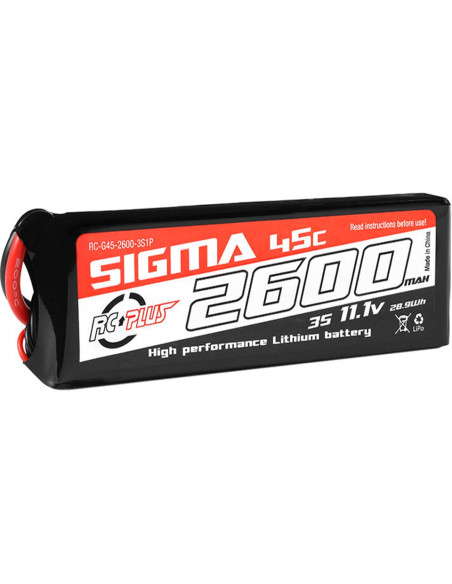Lipo 2600 mAh 3S 11,1v 45C prise XT60