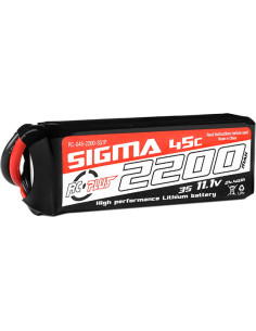 Lipo 2200 mAh 3S 11,1v 45C prise XT60 - Sigma