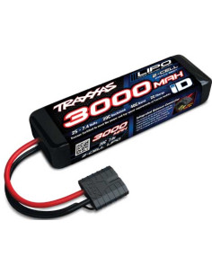 Batterie Traxxas 2827X LiPo 2S 3000mAh avec prise ID, puissance pour performances maximales.