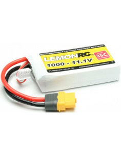 Batteries LiPo LEMONRC leaders, performances durables jusqu'à 35 °C, parfaites pour modèles R/C.