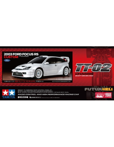 Ford Focus RS WRC 2023 (peinte) Châssis TT02 Tamiya 47495